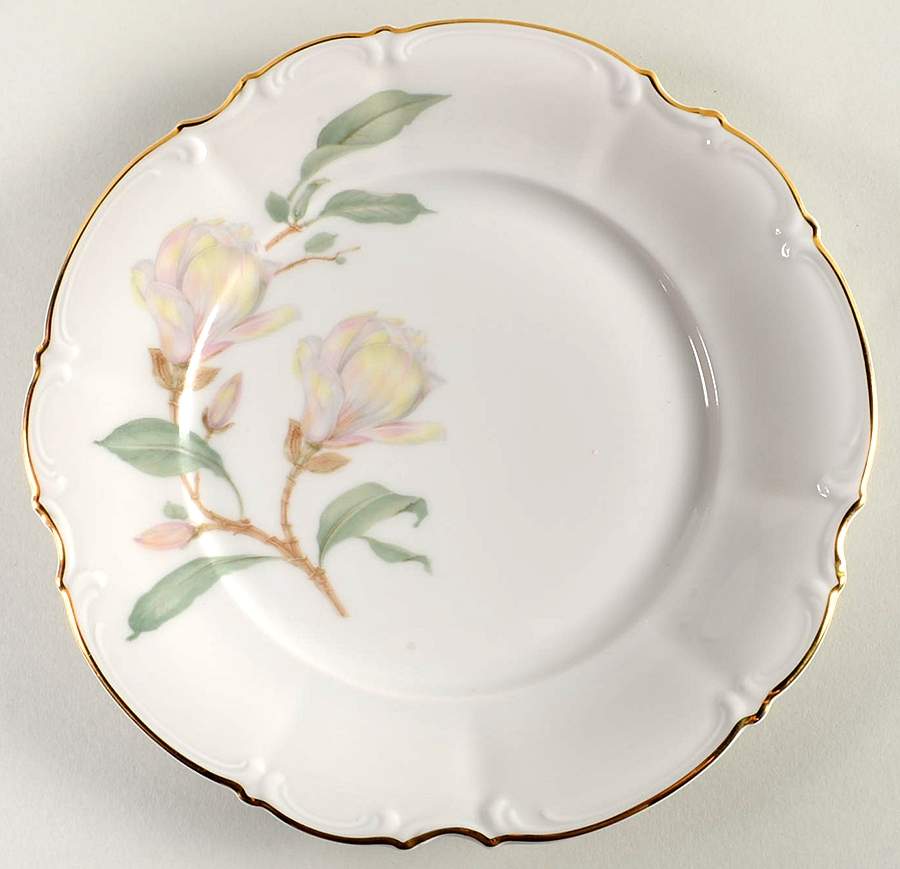 Magnolia (7948, Sylvia, White) Luncheon Plate by Hutschenreuther-1
