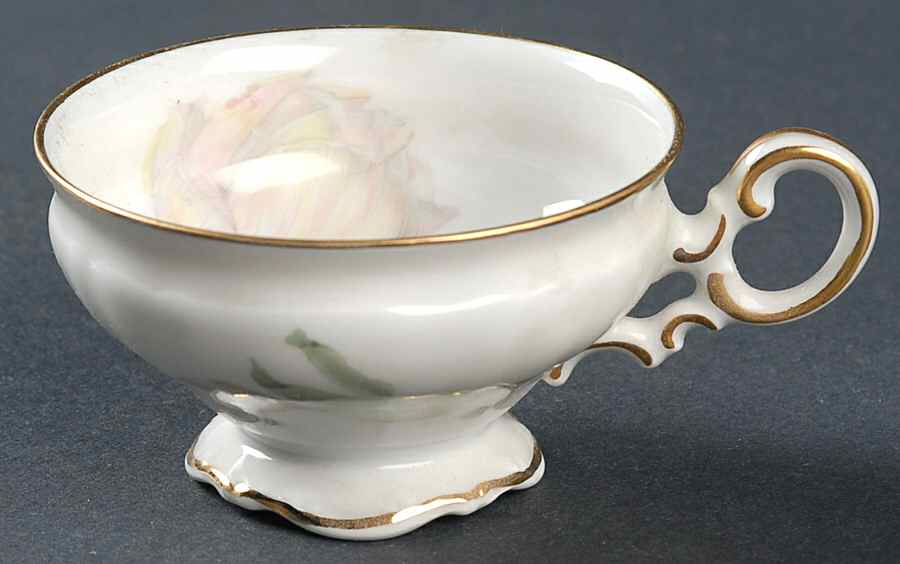 Magnolia (7948, Sylvia, White) Footed Demitasse Cup by Hutschenreuther-1