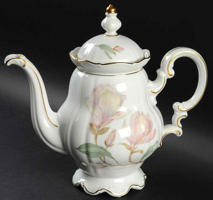 Magnolia (7948, Sylvia, White) Coffee Pot & Lid by Hutschenreuther-1