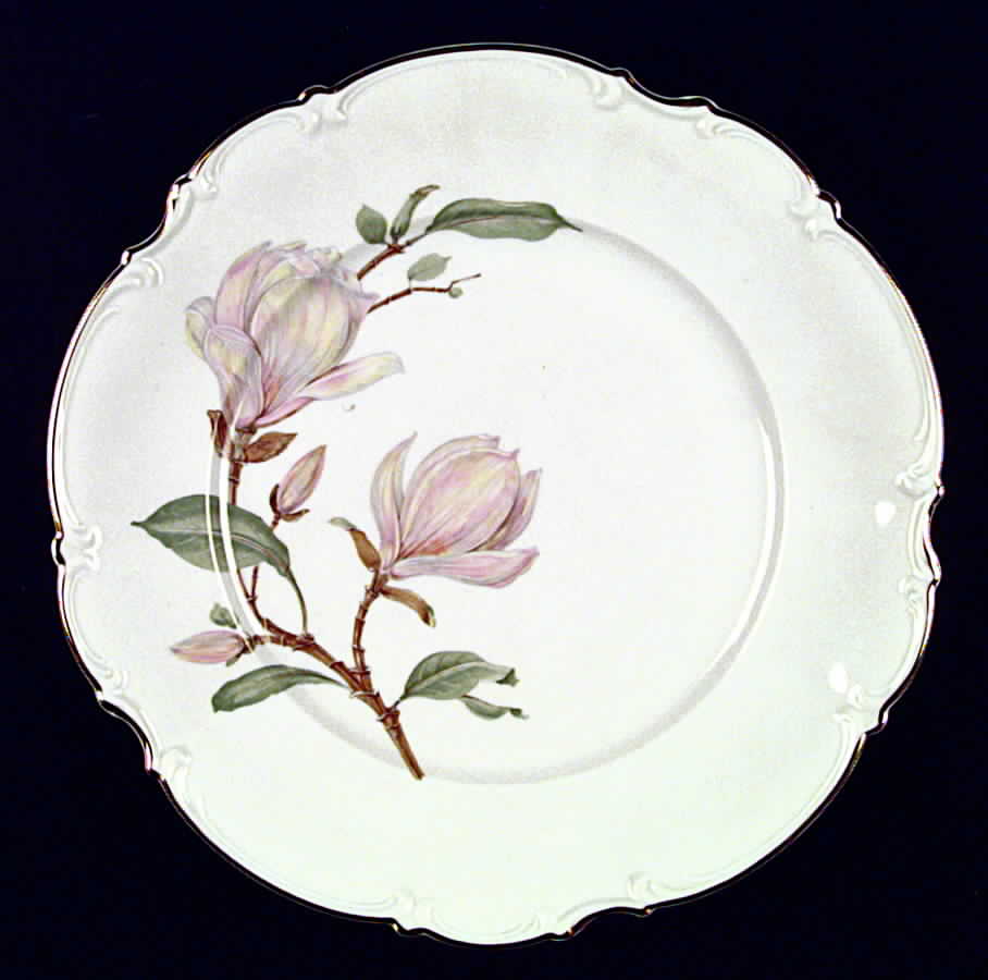 Magnolia (11311, Sylvia, White) Dinner Plate by Hutschenreuther-1