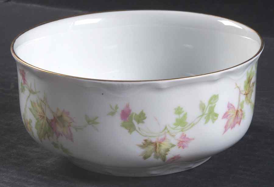 Maple Leaf (Scalloped) Cranberry Bowl by Hutschenreuther-1