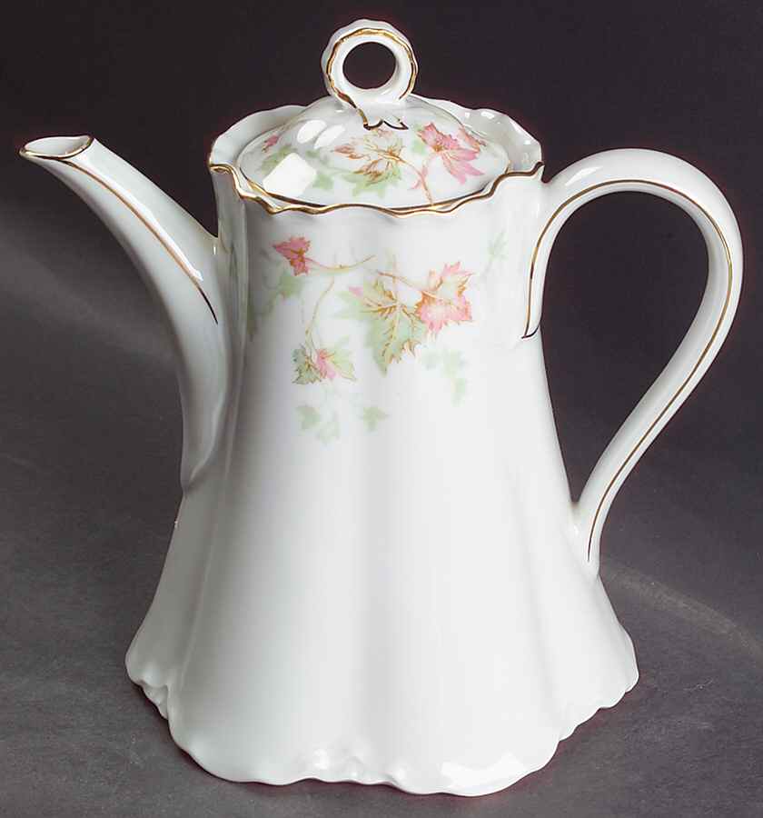 Maple Leaf (Scalloped) Small Coffee Pot & Lid by Hutschenreuther-1