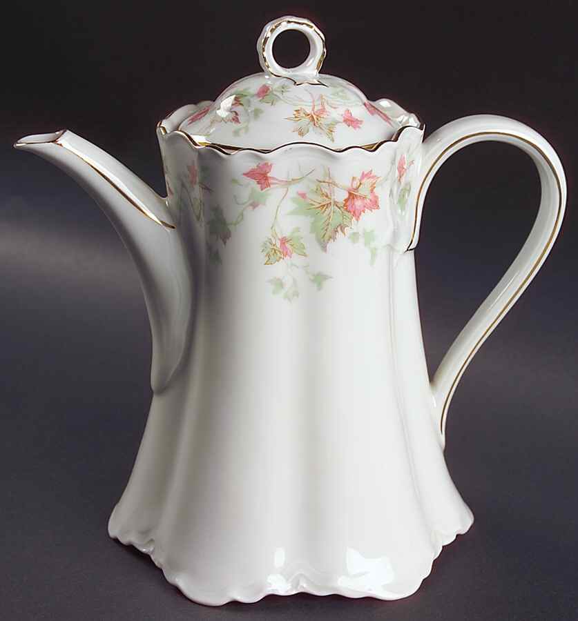 Maple Leaf (Scalloped) Coffee Pot & Lid by Hutschenreuther-1