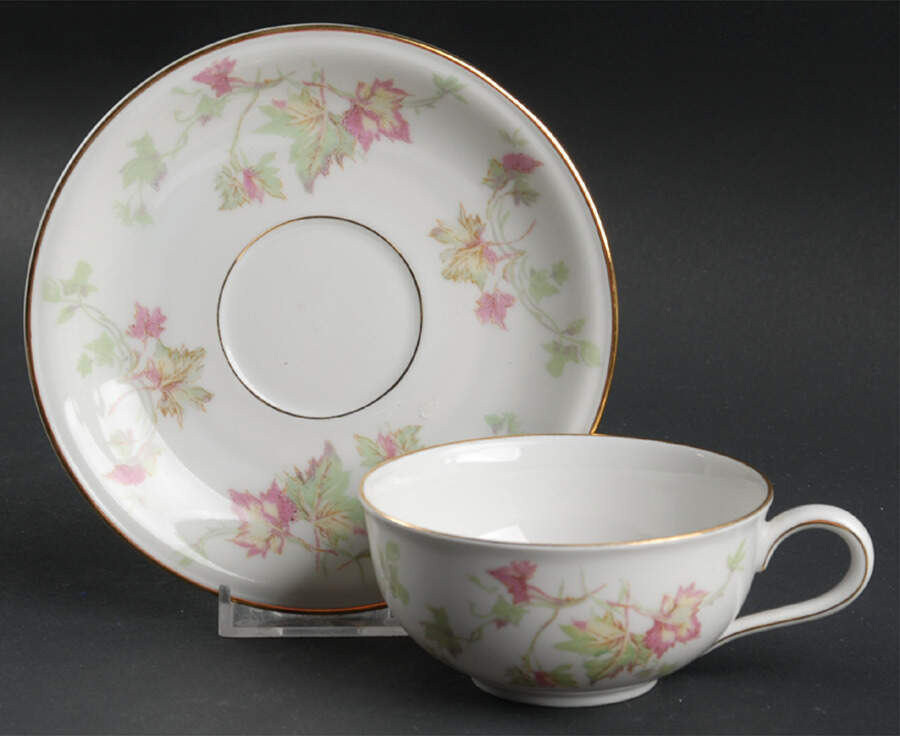 Maple Leaf (Smooth) Flat Cup & Saucer Set by Hutschenreuther-1