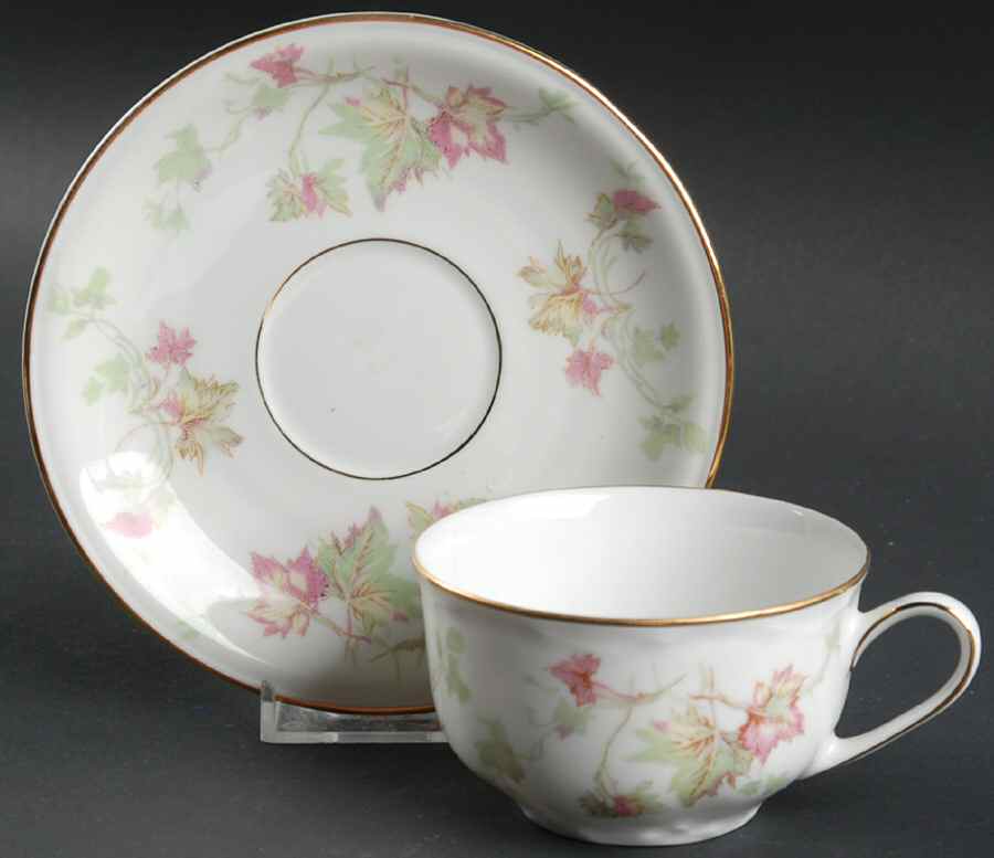 Maple Leaf (Smooth) Flat Cup & Saucer Set by Hutschenreuther-1