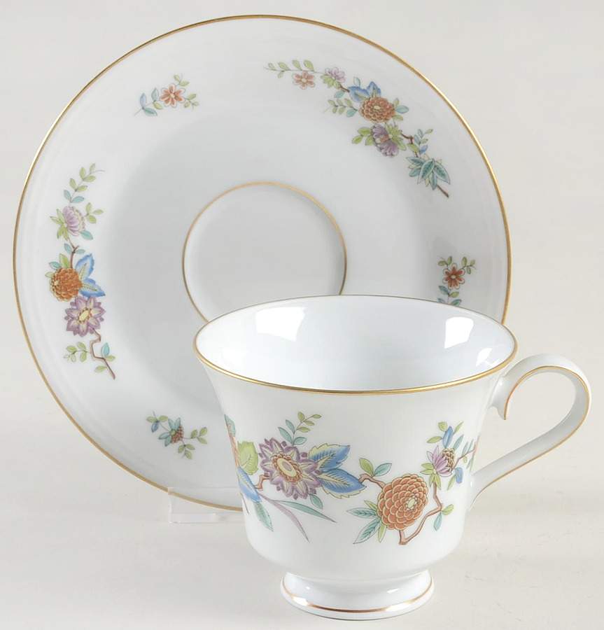 Mandarin Footed Cup & Saucer Set by Hutschenreuther-1