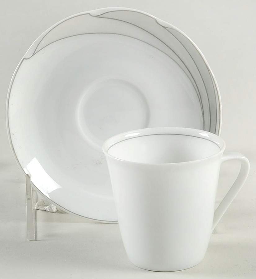 Marquis Flat Demitasse Cup & Saucer Set by Hutschenreuther-1