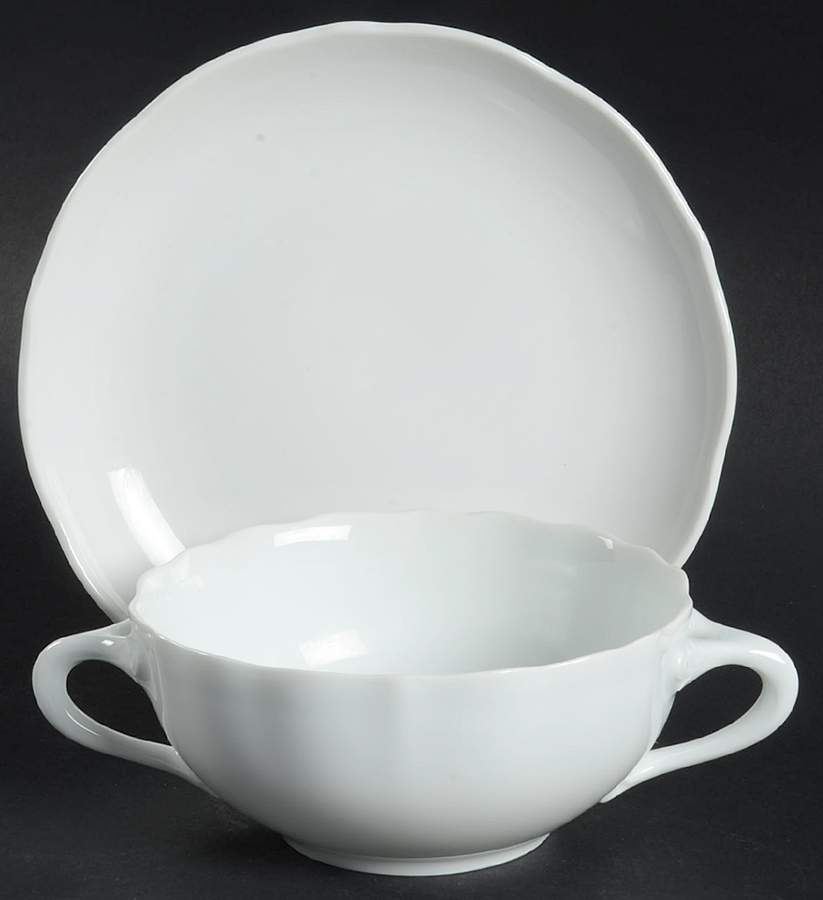 Maria Theresia Flat Cream Soup Bowl & Saucer Set by Hutschenreuther-1