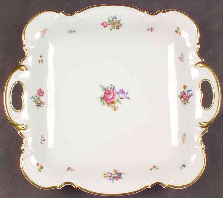 Mayfair (White, 7619) Square Handled Cake Plate by Hutschenreuther-1