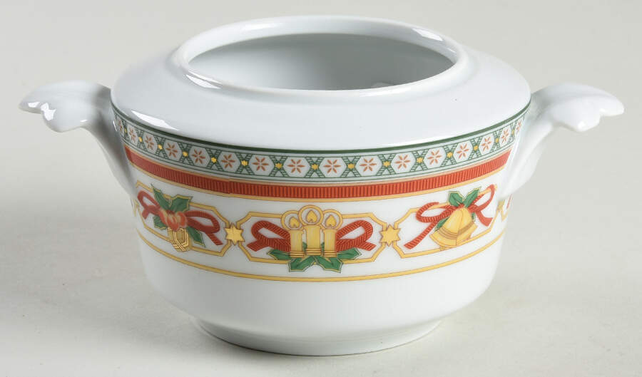 Merry Christmas Sugar Bowl No Lid by Hutschenreuther-1