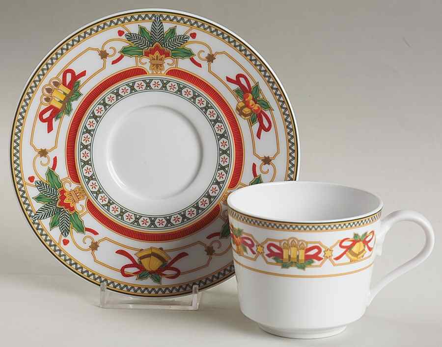 Merry Christmas Flat Cup & Saucer Set by Hutschenreuther-1
