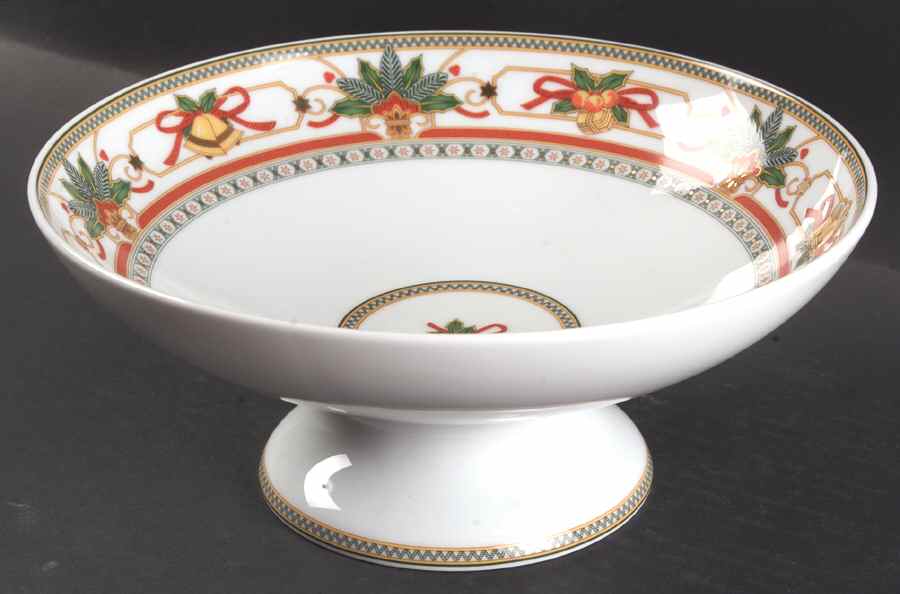 Merry Christmas Round Compote (Height X Width) by Hutschenreuther-1