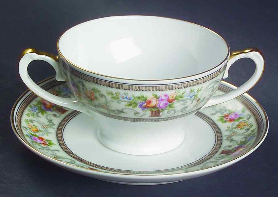 The Meriden Footed Bouillon Cup & Saucer by Hutschenreuther-1
