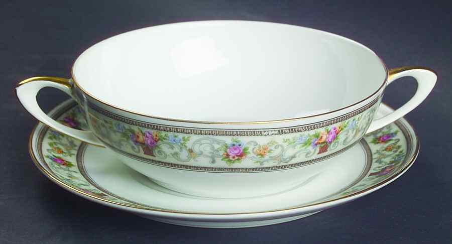 The Meriden Flat Cream Soup Bowl & Saucer Set by Hutschenreuther-1