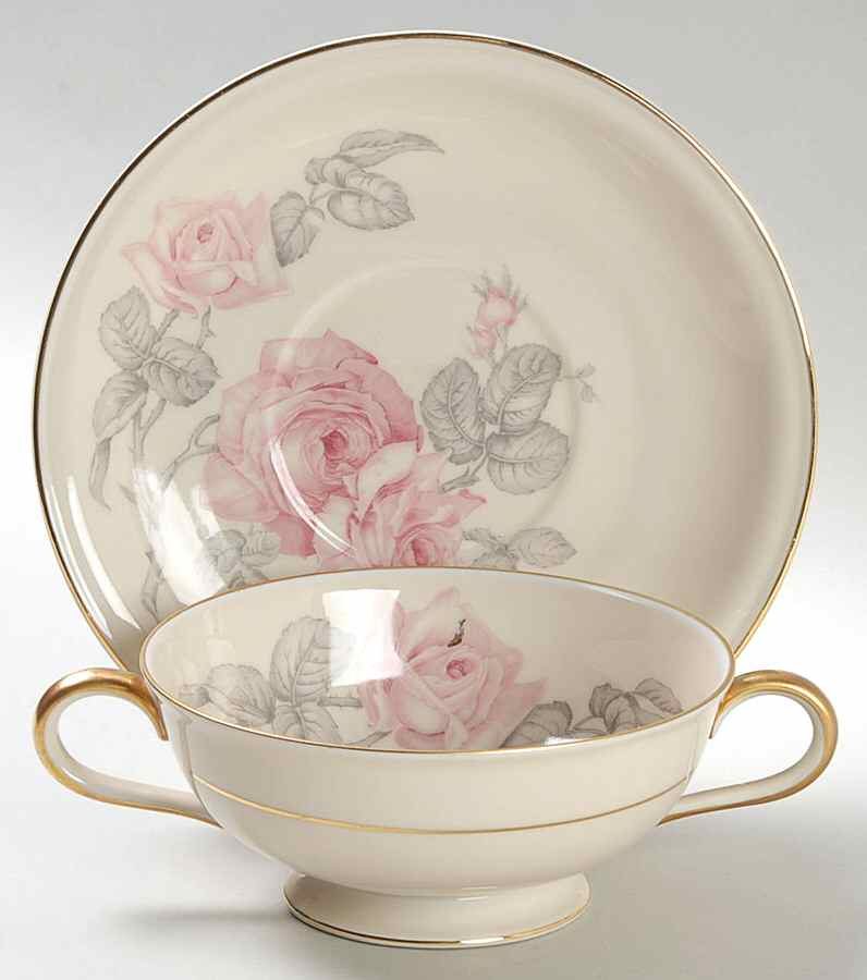 The Montrose Footed Cream Soup Bowl & Saucer Set by Hutschenreuther-1