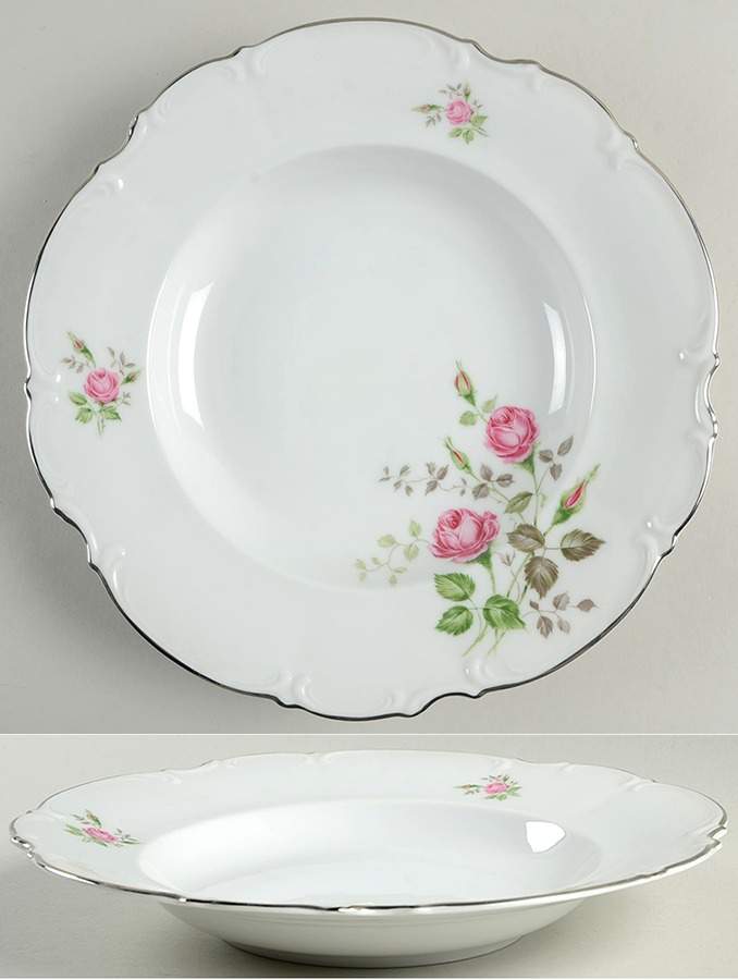 Moss Rose Large Rim Soup Bowl by Hutschenreuther-1