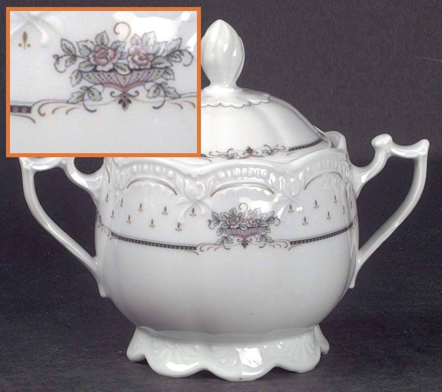 Musette Sugar Bowl & Lid by Hutschenreuther-1