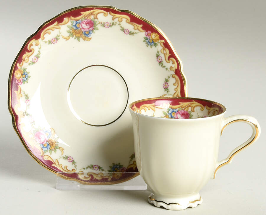 The Nanton Cream Footed Demitasse Cup & Saucer Set by Hutschenreuther-1