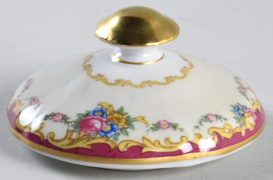 The Nanton White with Goldscroll Lid for Sugar Bowl by Hutschenreuther-1