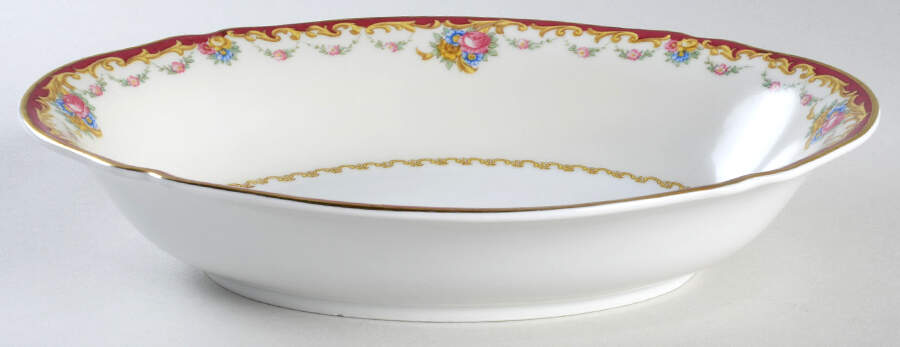 The Nanton White with Goldscroll 10" Oval Vegetable Bowl by Hutschenreuther-1