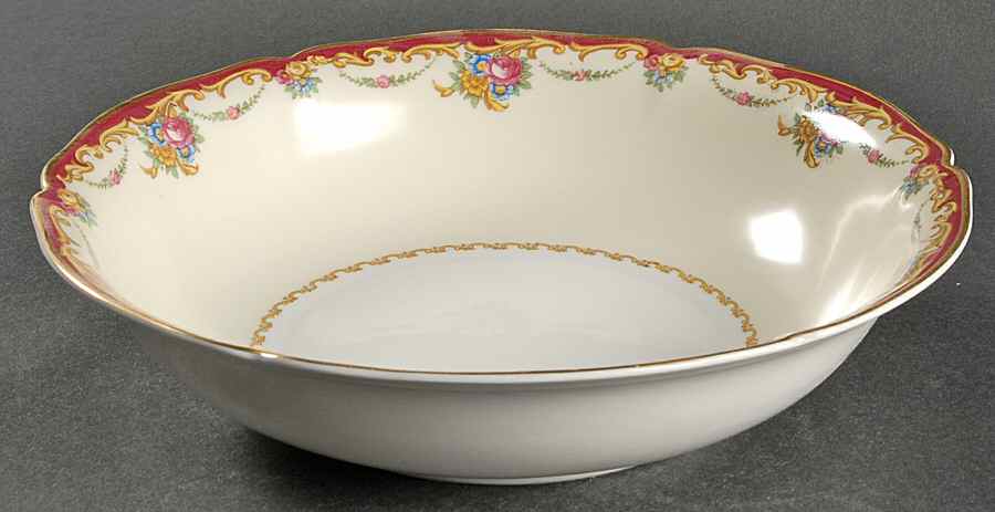 The Nanton White with Goldscroll 9" Round Vegetable Bowl by Hutschenreuther-1
