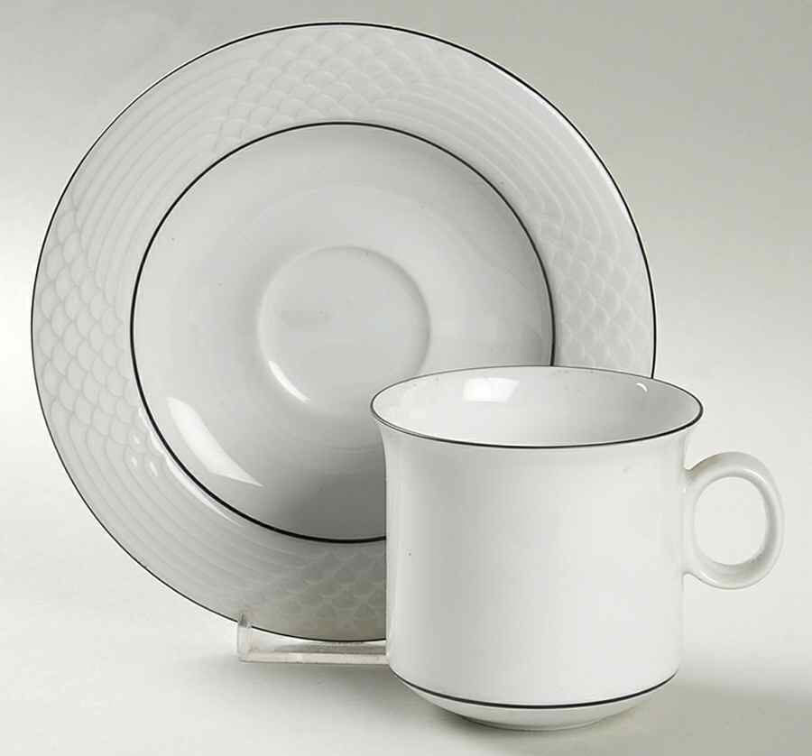 Nera Flat Cup & Saucer Set by Hutschenreuther-1