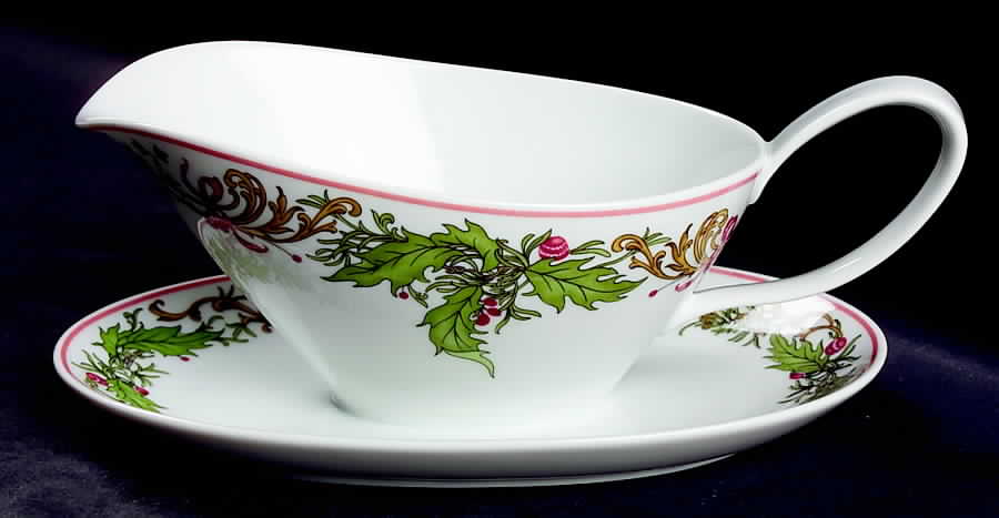 Noel (Rim Shape) Gravy Boat with Attached Underplate by Hutschenreuther-1