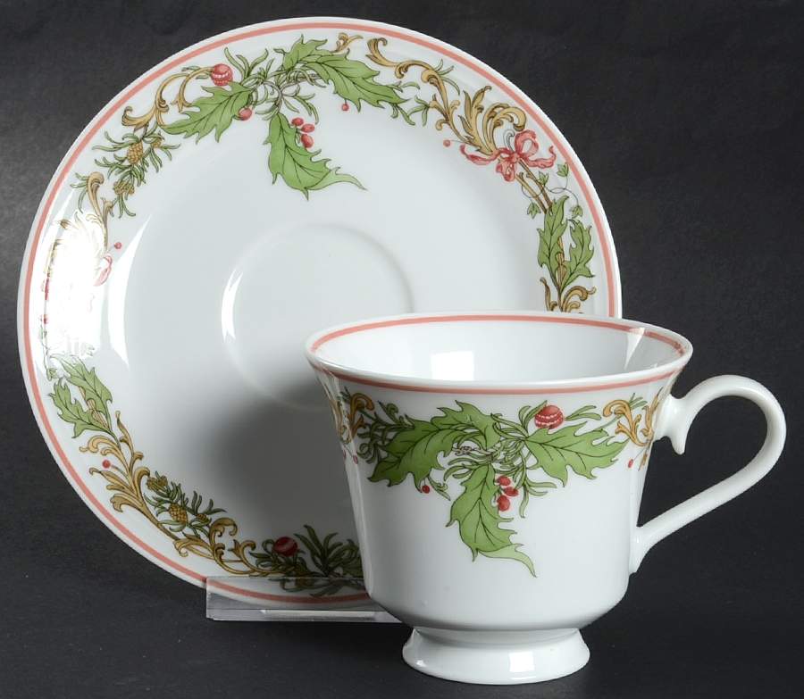 Noel (Rim Shape) Footed Cup & Saucer Set by Hutschenreuther-1