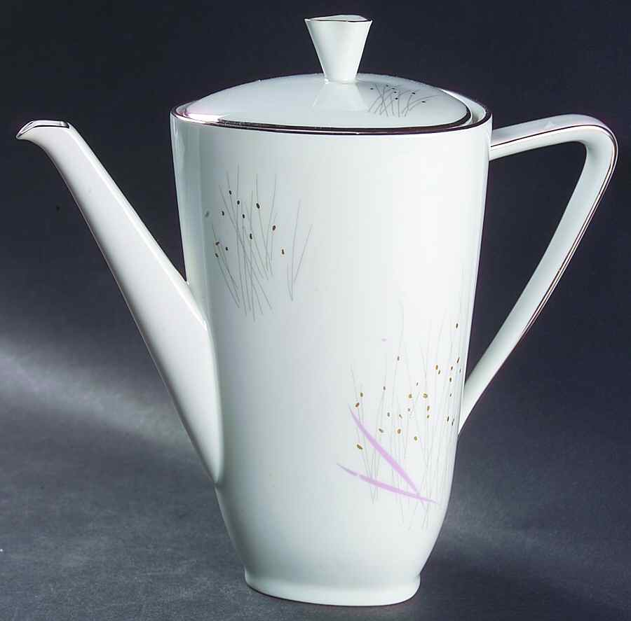Norderney (Platinum Trim) Coffee Pot & Lid by Hutschenreuther-1