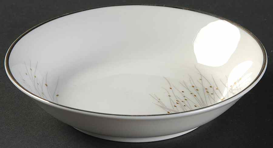 Norderney (Platinum Trim) Fruit/Dessert (Sauce) Bowl by Hutschenreuther-1