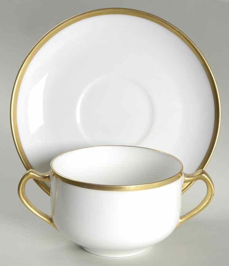 Norfolk Flat Bouillon Cup & Saucer by Hutschenreuther-1