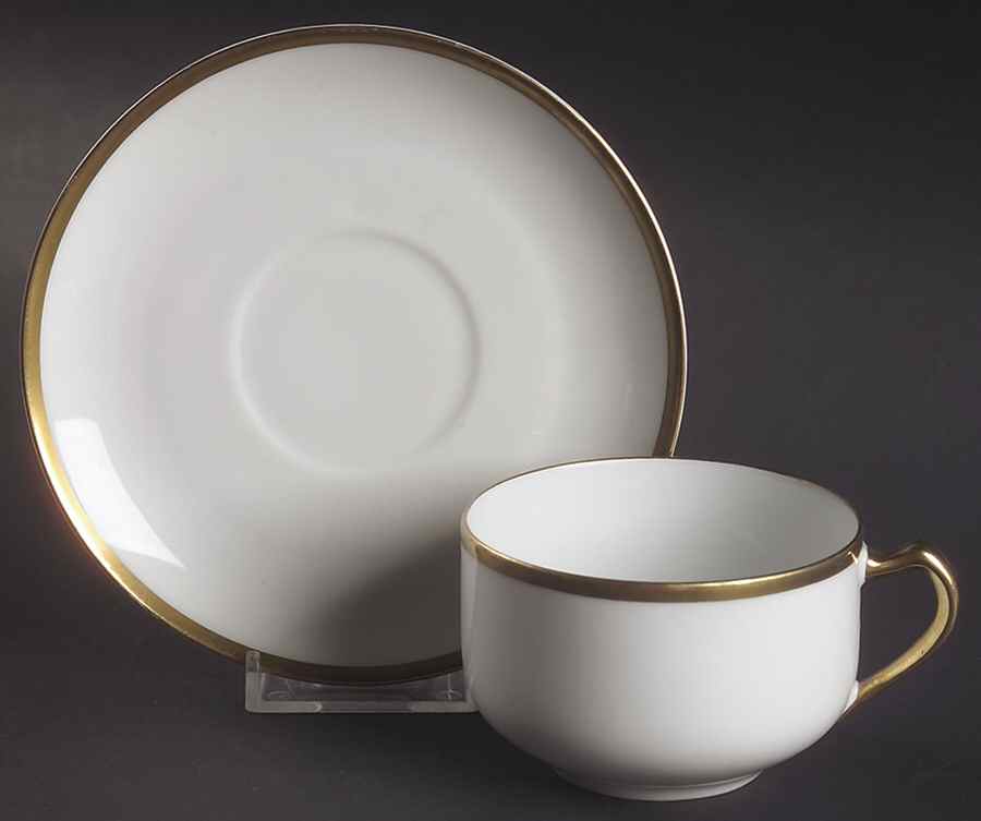 Norfolk Flat Cup & Saucer Set by Hutschenreuther-1