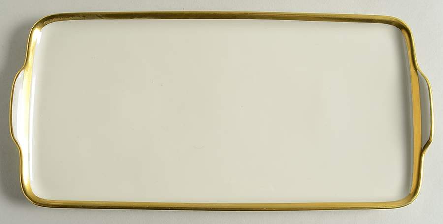 Olivia Gold Cream (Coupe) Large Sandwich Tray by Hutschenreuther-1