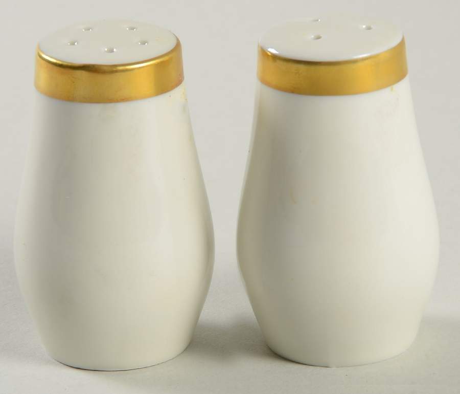 Olivia Gold Cream (Coupe) Salt & Pepper Set by Hutschenreuther-1