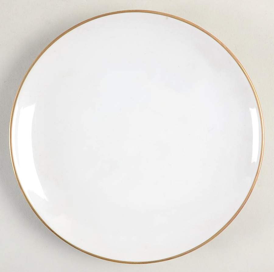 Olivia Gold White (Coupe) Bread & Butter Plate by Hutschenreuther-1