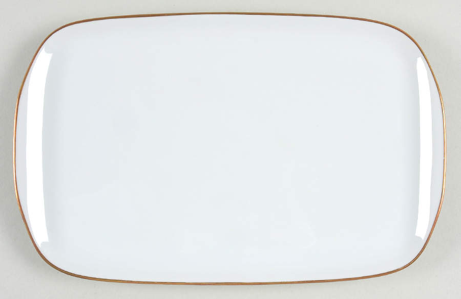 Olivia Gold White (Coupe) Tray for Creamer & Sugar with Lid by Hutschenreuther-1