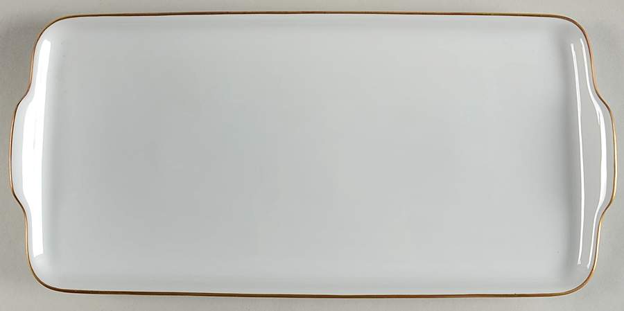 Olivia Gold White (Coupe) Large Sandwich Tray by Hutschenreuther-1