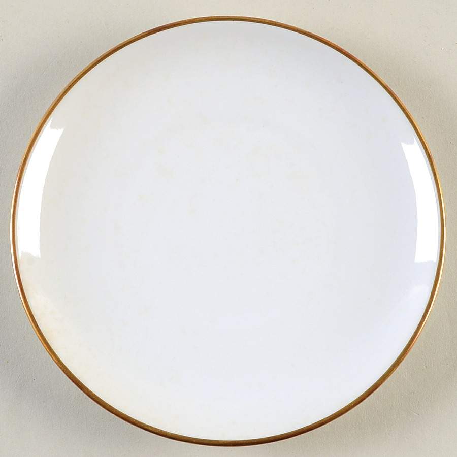 Olivia Gold White (Coupe) Bread & Butter Plate by Hutschenreuther-1