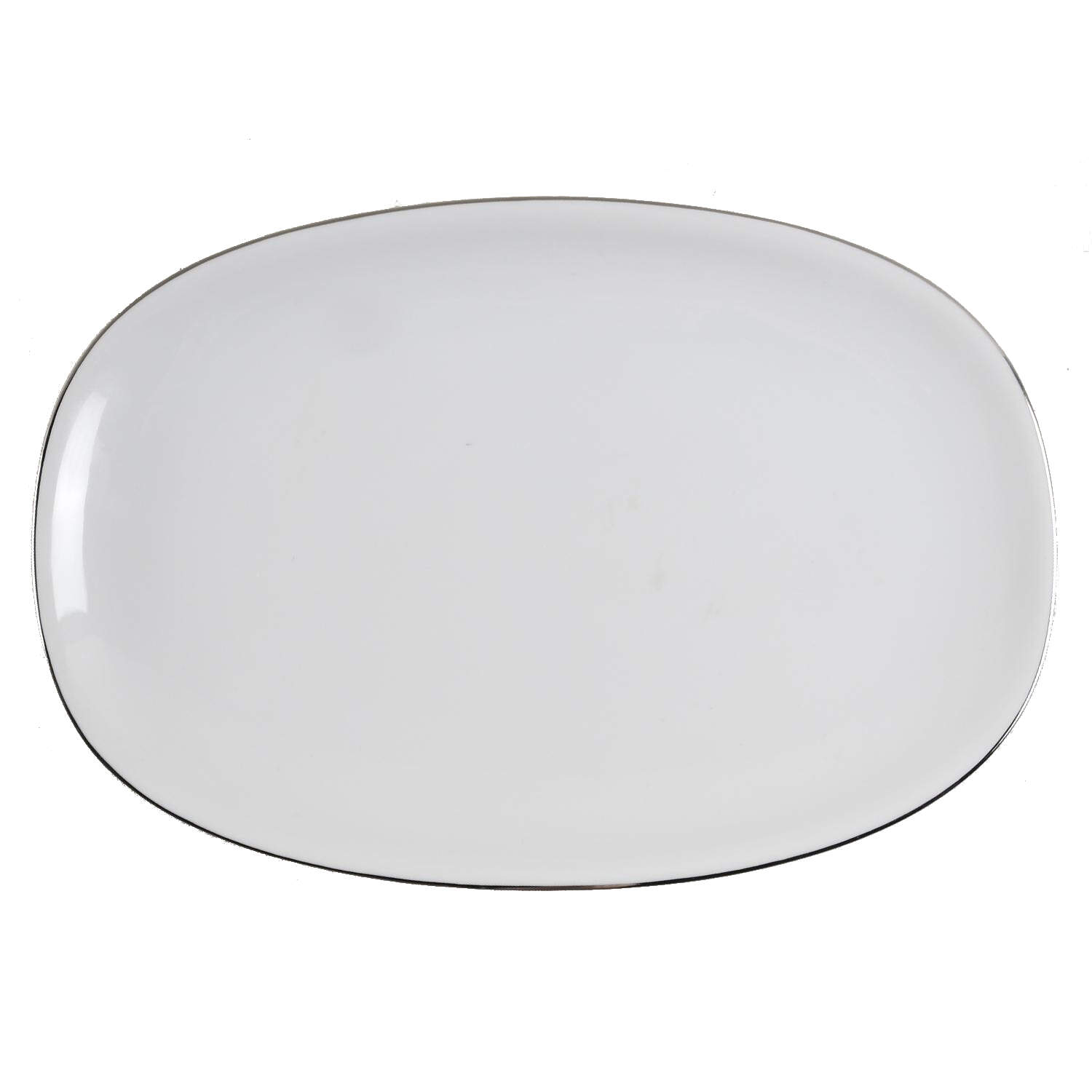 Olivia Platinum 12" Oval Serving Platter by Hutschenreuther-1