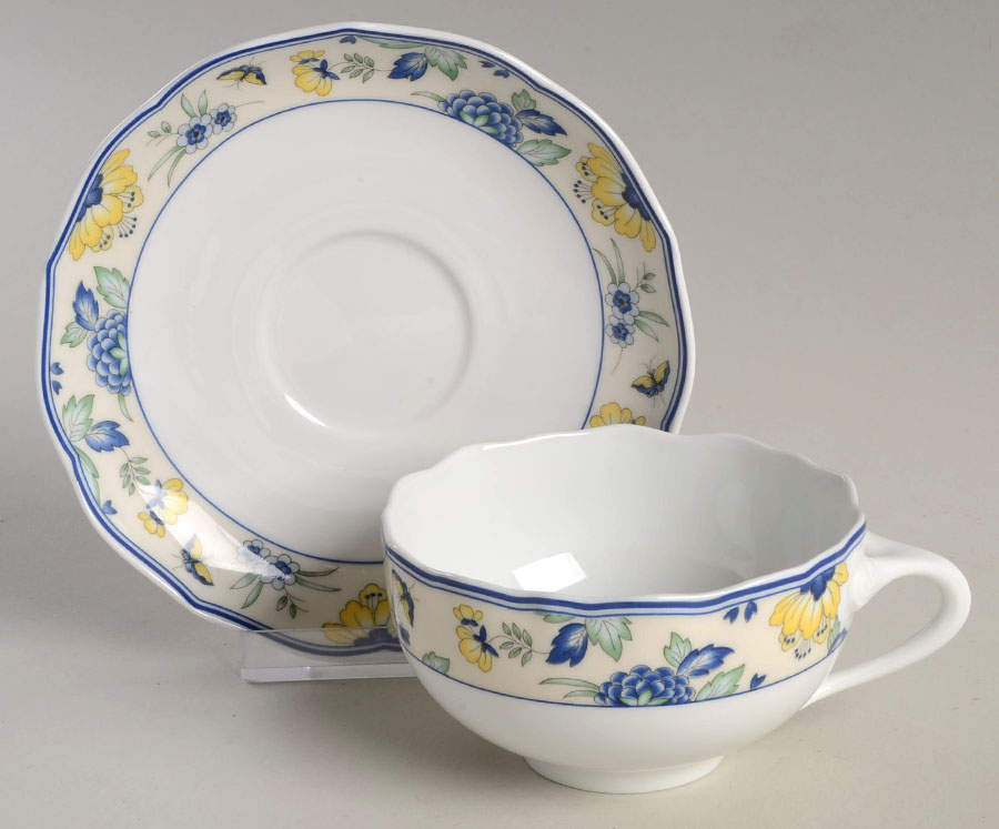 Papillon Flat Cup & Saucer Set by Hutschenreuther-1
