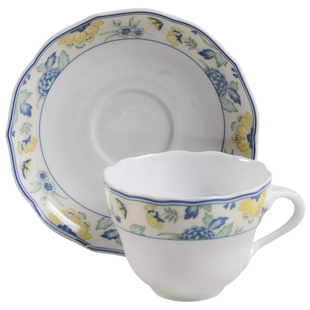Papillon Flat Cup & Saucer Set by Hutschenreuther-1