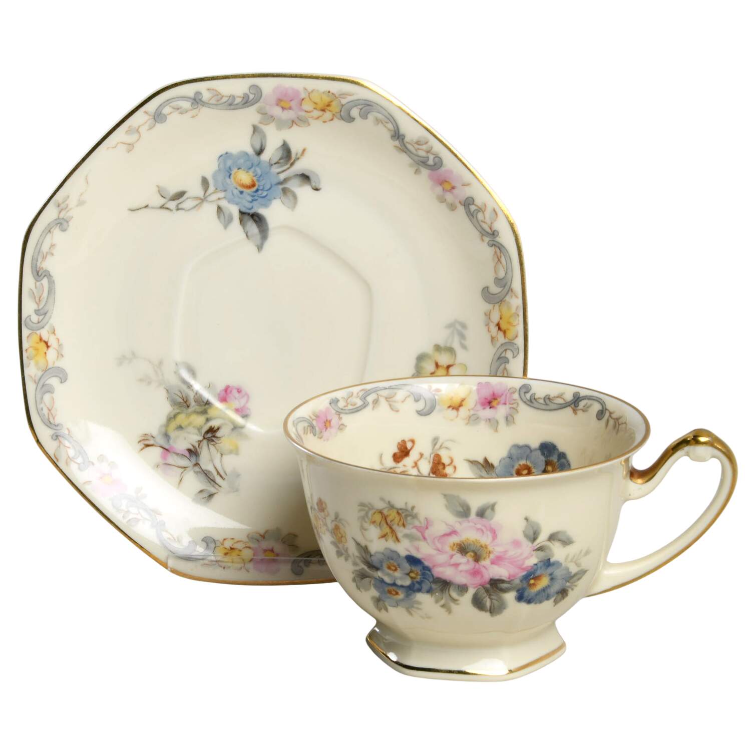 Pastelle Footed Cup & Saucer Set by Hutschenreuther-1