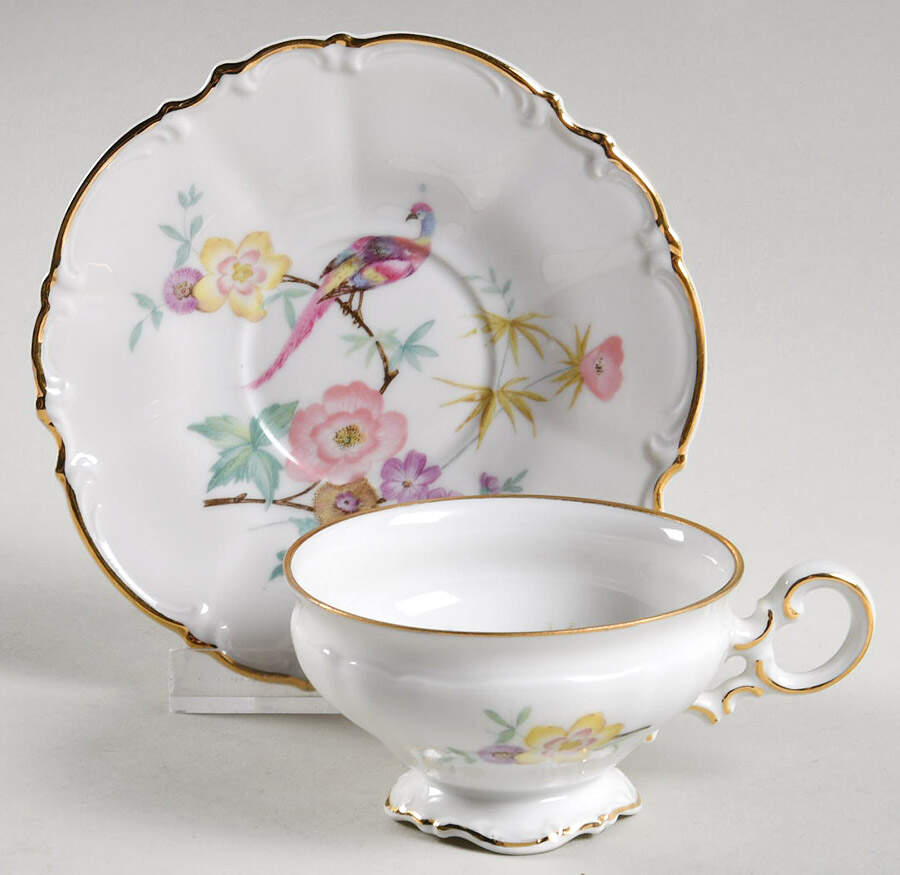 The Phoenix Footed Demitasse Cup & Saucer Set by Hutschenreuther-1
