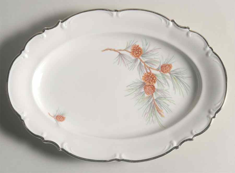 The Pine 11" Oval Serving Platter by Hutschenreuther-1