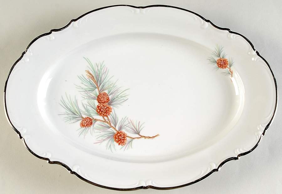 The Pine 12" Oval Serving Platter by Hutschenreuther-1
