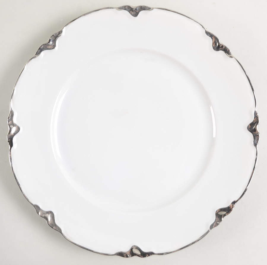 Platinum White Luncheon Plate by Hutschenreuther-1