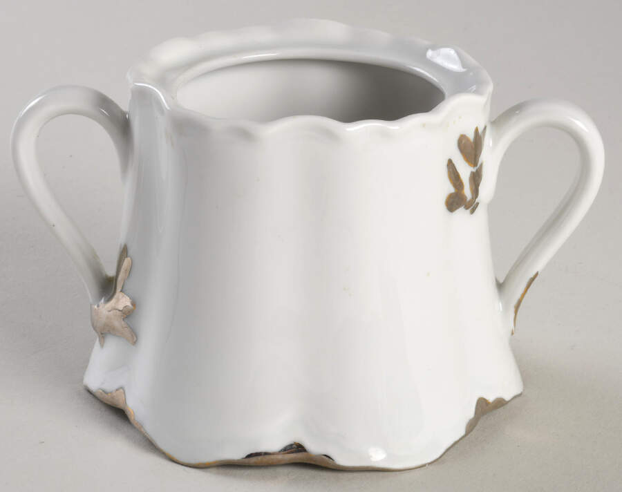 Platinum White Sugar Bowl No Lid by Hutschenreuther-1