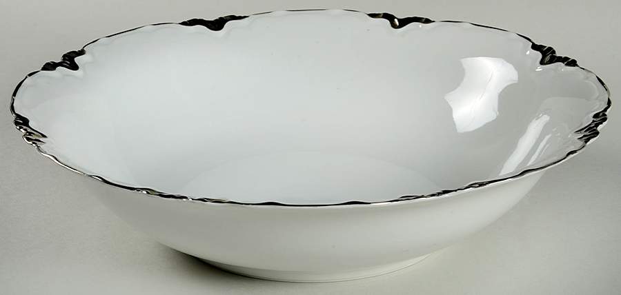 Platinum White 9" Round Vegetable Bowl by Hutschenreuther-1