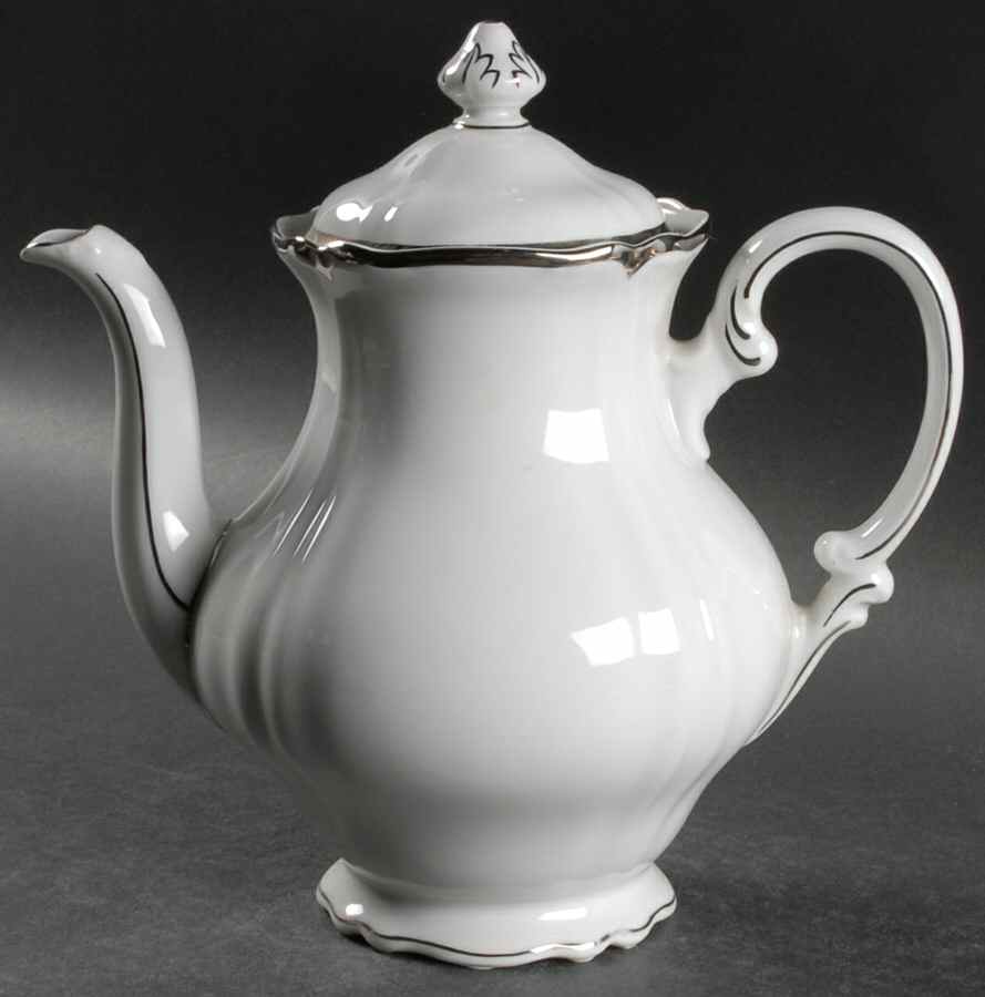 Baroque Platinum Coffee Pot & Lid by Hutschenreuther-1