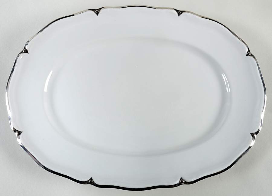Baroque Platinum 14" Oval Serving Platter by Hutschenreuther-1